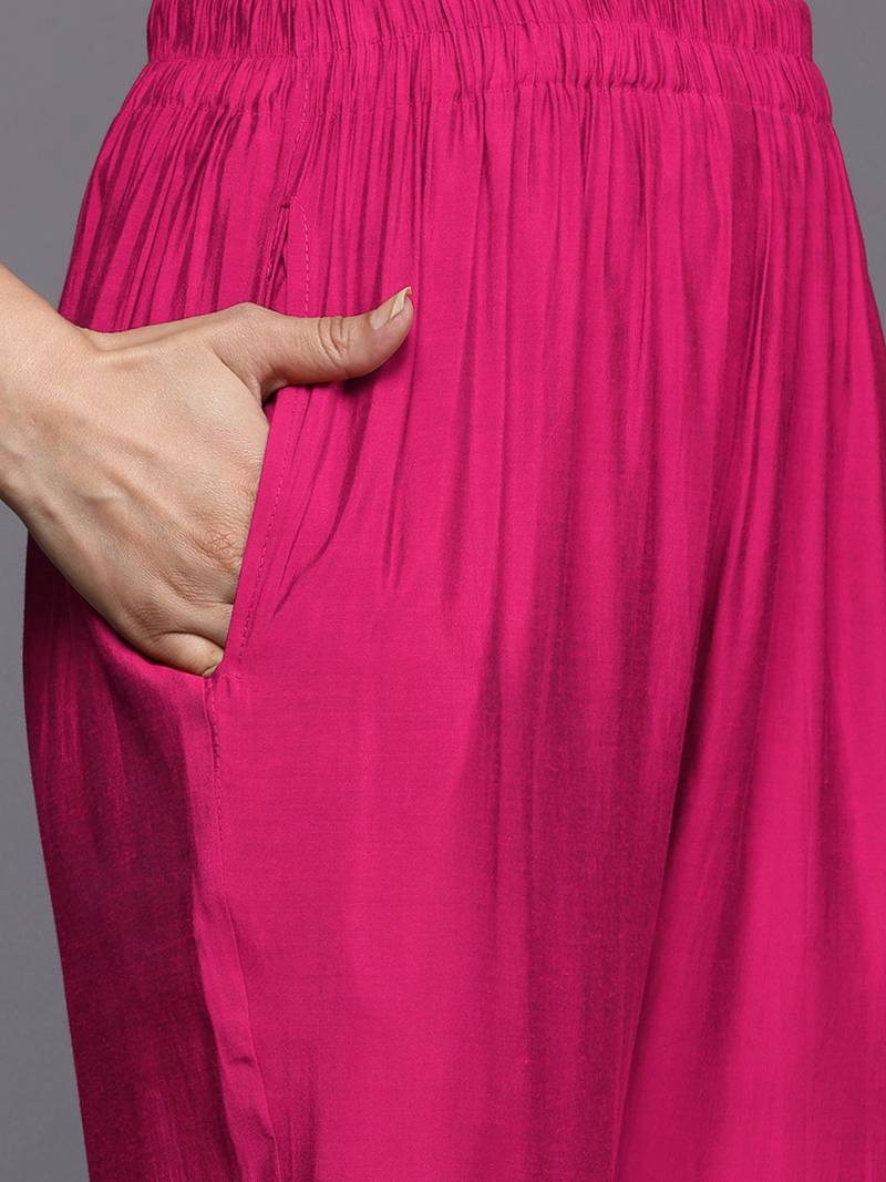Women Ethnic Motifs Zardozi Embroidered Kurta Trousers, and Dupatta