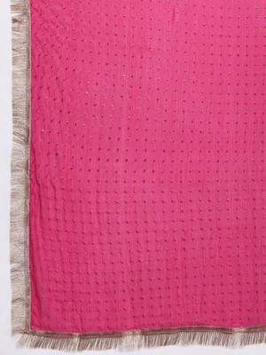 Women Ethnic Motifs Zardozi Embroidered Kurta Trousers, and Dupatta 5