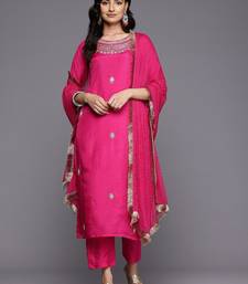 Women Ethnic Motifs Zardozi Embroidered Kurta Trousers, and Dupatta