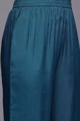 Ethnic Motifs Embroidered Zari Kurta With Trousers & Dupatta