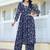 Women Floral Printed Empire Silk Georgette Kurta with Trousers