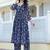 Women Floral Printed Empire Silk Georgette Kurta with Trousers