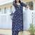 Women Floral Printed Empire Silk Georgette Kurta with Trousers