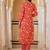 Ethnic Thread Embroidered Printed Kurta & Trousers With Dupatta