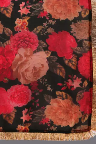 Ethnic Motifs Embroidered Gotta Patti Straight Kurta & Trousers With Dupatta