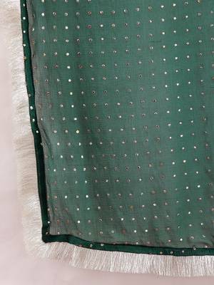 Women Ethnic Motifs Embroidered Regular Thread Work Kurta with Trousers & With Dupatta 4