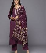 Women Regular Gotta Patti Silk Crepe Kurta With Trousers & Dupatta