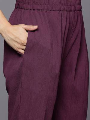 Women Regular Gotta Patti Silk Crepe Kurta With Trousers & Dupatta 3