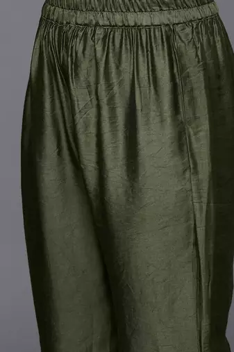 Women Ethnic Motifs Sequinned Chanderi Silk Kurta with Trousers & Dupatta