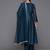 Floral Yoke Embroidered Anarkali Kurta With Trousers & Dupatta