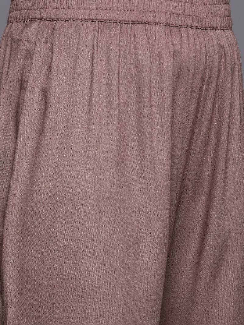 Embroidered Pleated Anarkali Zari Kurta with Trousers & Dupatta