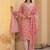 Ethnic Motifs Printed Regular Mirror Work Kurta with Trousers & With Dupatta