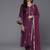 V-Neck Ethnic Motifs Embroidered Regular Kurta Set