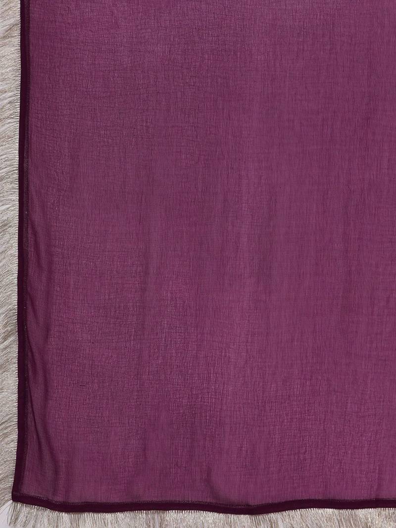 V-Neck Ethnic Motifs Embroidered Regular Kurta Set