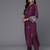 V-Neck Ethnic Motifs Embroidered Regular Kurta Set