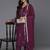 V-Neck Ethnic Motifs Embroidered Regular Kurta Set