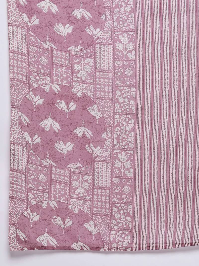 Women Ethnic Motifs Printed Regular Thread Work Kurta with Trousers & With Dupatta