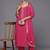 Women Floral Yoke Design Straight Kurta with Trouser & Dupatta