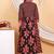 Floral Printed Empire Mirror Work Pure Cotton Kurta with Trousers & With Dupatta