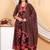 Floral Printed Empire Mirror Work Pure Cotton Kurta with Trousers & With Dupatta