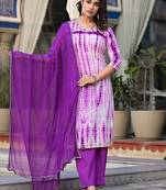 Women Dyed Regular Gotta Patti Pure Cotton Kurta with Palazzos & With Dupatta