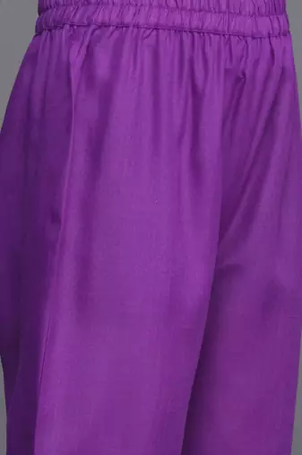 Floral Embroidered Panelled Sequinned Kurta with Trousers