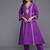 Floral Embroidered Panelled Sequinned Kurta with Trousers