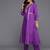 Floral Embroidered Panelled Sequinned Kurta with Trousers