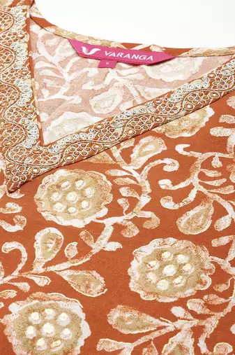 Women Floral Printed Regular Mirror Work Kurta with Trousers & With Dupatta