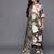 Women Floral Printed Asymmetric Hem Straight Woolen Kurta with Printed Bottom