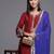 Women Floral Yoke Design Regular Sequinned Kurta with Trousers & Dupatta
