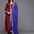 Women Floral Yoke Design Regular Sequinned Kurta with Trousers & Dupatta