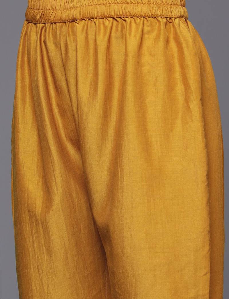 Floral Zari Embroidered Kurta with Trousers & Dupatta