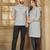 Blue color men's woven cotton short kurta