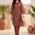 Women Printed Regular Chanderi Silk Kurta with Trousers