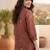 Women Printed Regular Chanderi Silk Kurta with Trousers