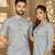 Blue color women's cotton woven work long kurti