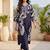 Women Printed Regular Thread Work Chanderi Silk Kurta with Trousers