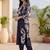 Women Printed Regular Thread Work Chanderi Silk Kurta with Trousers