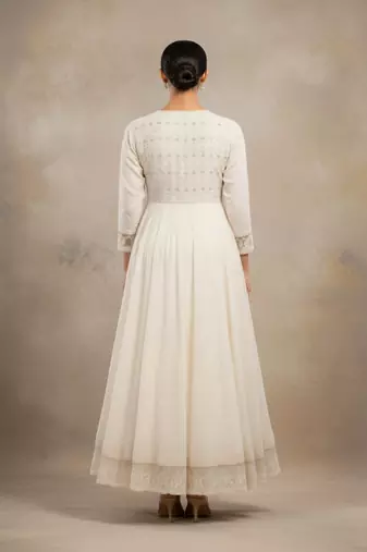 Women Ethnic Motifs Embroidered Tiered Sequinned Pure Cotton Kurta with Pyjamas & With Dupatta