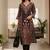Women Ethnic Motifs Printed Regular Chanderi Silk Kurta with Trousers