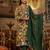 Mirror Embellished V-Neck Straight Kurta With Solid Bottom & Dupatta