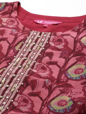 Women Ethnic Motifs Printed Regular Sequinned Kurta with Trousers & With Dupatta 5