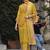 floral embroidered thread work  cotton straight kurta with trousers & dupatta