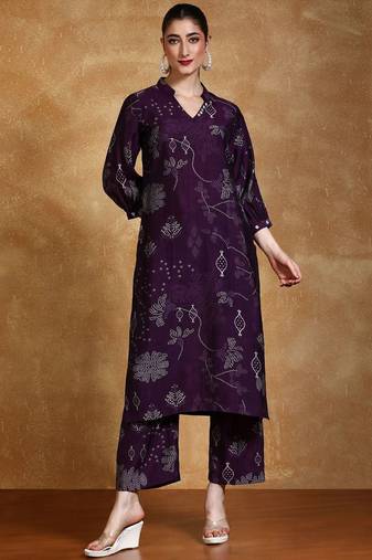 Women Bandhani Printed Kurta with Trousers