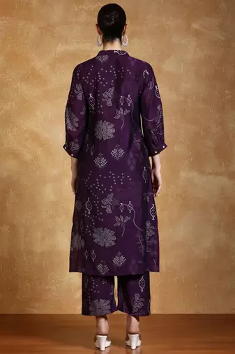 Women Bandhani Printed Kurta with Trousers
