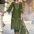 Floral Embroidered Thread Work Pure Cotton Straight Kurta With Trousers & Dupatta