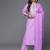 Floral Printed Thread Work Kurta with Trousers & Dupatta