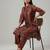 Women Bandhani Printed Regular Chanderi Silk Kurta with Trousers