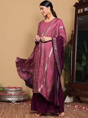 Women Embroidered Regular Sequinned Kurta with Sharara & With Dupatta 6